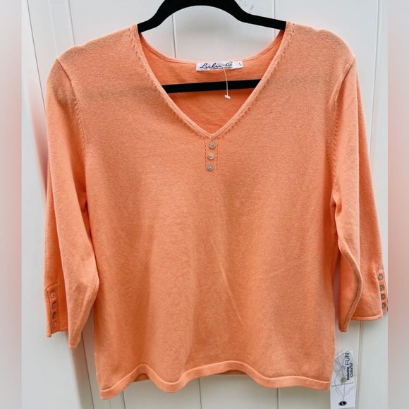 Lulu-B sweater orange size Large NWT - Picture 4 of 10